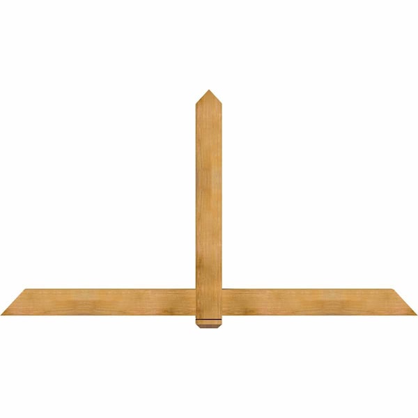 Ekena Millwork Eugene Rough Sawn Timber Gable Bracket, Western Red Cedar, 96"W x 52"H x 4"D x 6"F, 13/12 Pitch GBW096X52X0406EUG00RWR - main